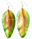 Lily Real Flower Jewelry Earring (Yellow Green)