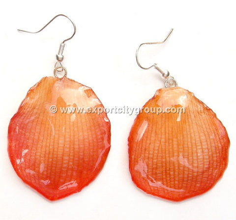 CTO (Custom Order) Lotus Real Flower Jewelry Earring (Orange)