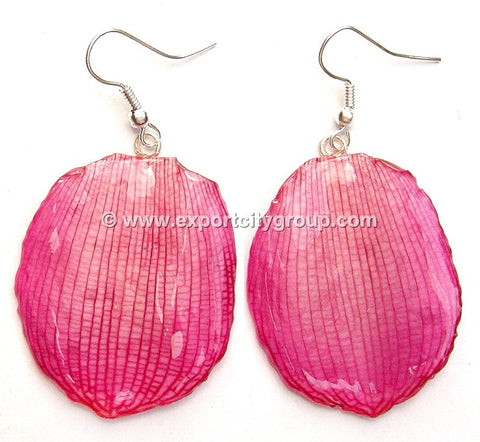 CTO (Custom Order) Lotus Real Flower Jewelry Earring (Pink)