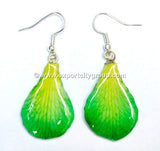 Lucy "Dendrobium" Orchid Petal Earring (Green Yellow)