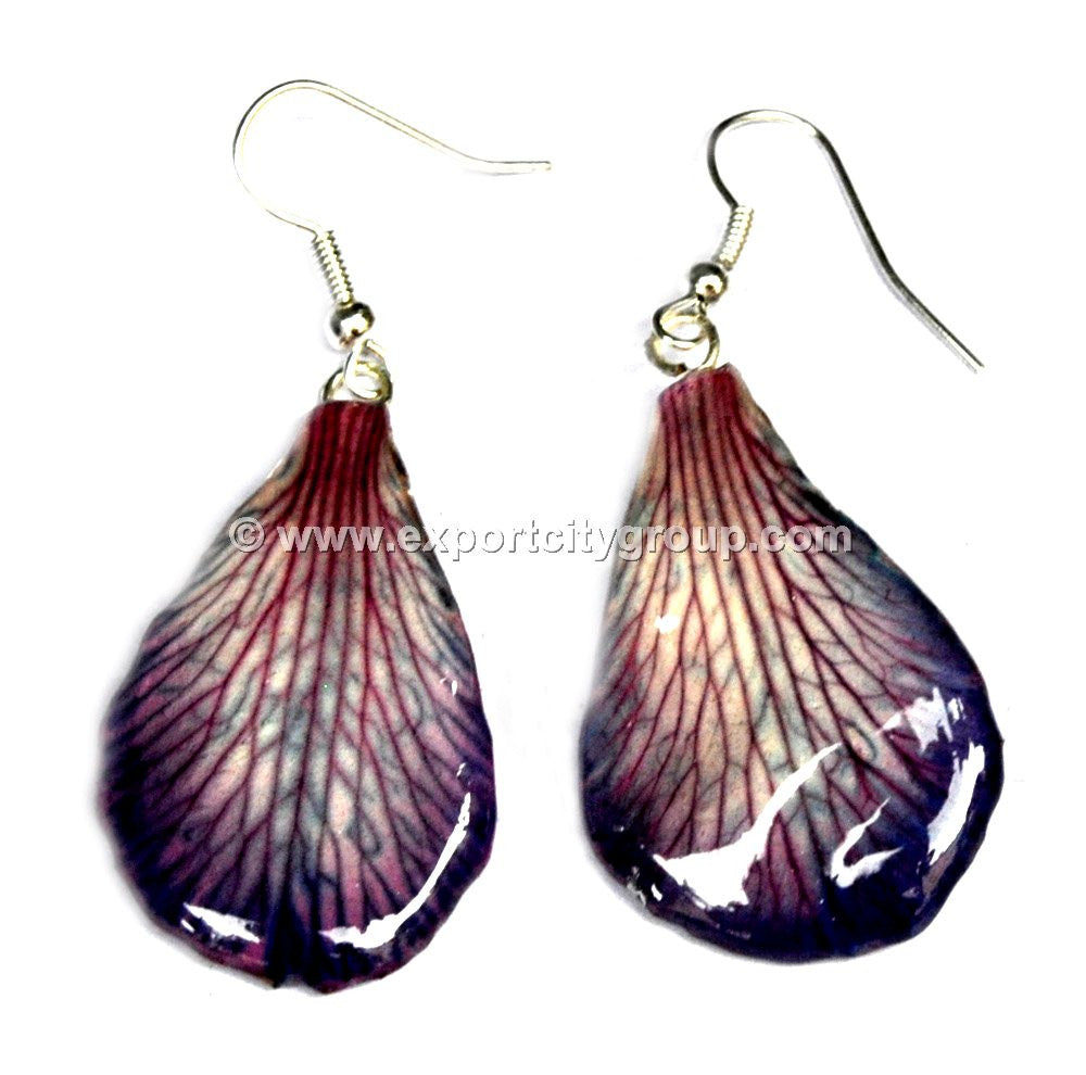 Lucy "Dendrobium" Orchid Petal Earring (Purple)