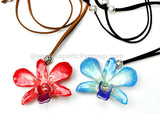Lucy "Dendrobium" Orchid Pendant (Hot Red)