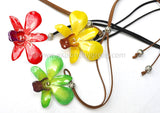 Lucy "Dendrobium" Orchid Pendant (Yellow Pink)