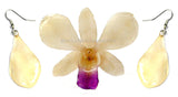 Lucy "Dendrobium" Orchid Pendant (Purple / White)