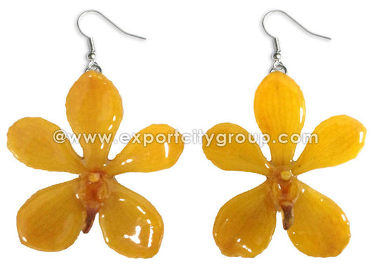 Mokara Orchid Jewelry Earring (Yellow)