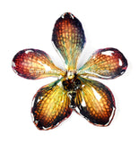 Mokara Orchid Jewelry Pendant (Purple Brown)