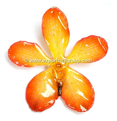 Mokara Orchid Jewelry Pendant (Yellow Orange)
