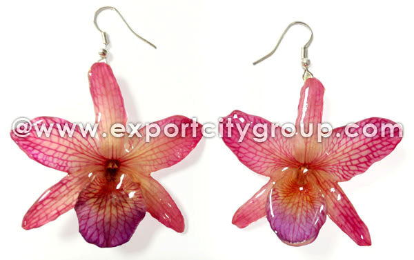 Nobile "Dendrobium" Orchid Jewelry Earring (Pink)