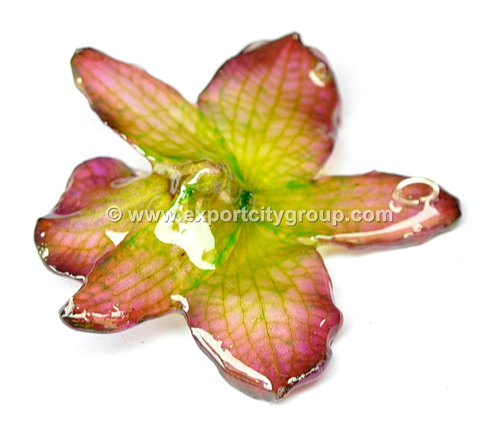 Nobile "Dendrobium" Orchid Jewelry Necklace Slider (Purple)
