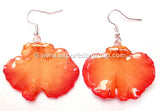 Oncidium Orchid Jewelry Earring "Short" (Orange)