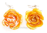 ROSE Real Flower Jewelry Earring (Yellow)