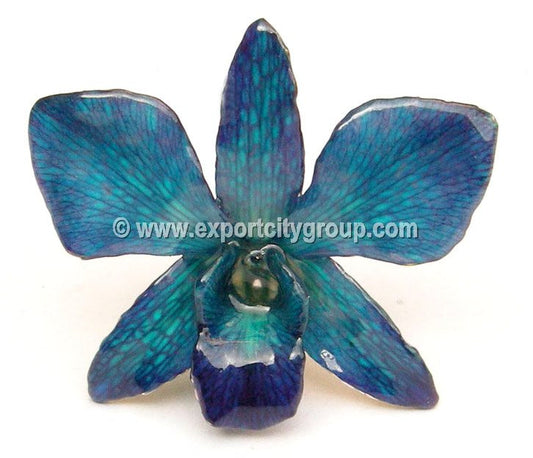 Sonia "Dendrobium" Orchid Pendant (Blue Navy)