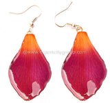 Sonia "Dendrobium" Orchid Petal Earring (Purple Orange)