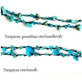 DIY Stone Beads Necklace - Turqiouse Blue (Exclude Flower)