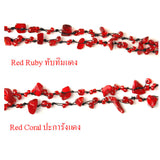 DIY Stone Beads Necklace - Red Coral (Exclude Flower)