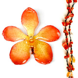 DIY Stone Beads Necklace - Carnelian (Exclude Flower)