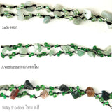 DIY Stone Beads Necklace - Green Aventurine (Exclude Flower)