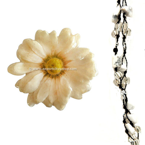 DIY Stone Beads Necklace - Howlite (Exclude Flower)