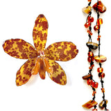 DIY Stone Beads Necklace - Tiger Eyes (Exclude Flower)