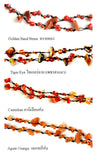 DIY Stone Beads Necklace - Orange Agate (Exclude Flower)