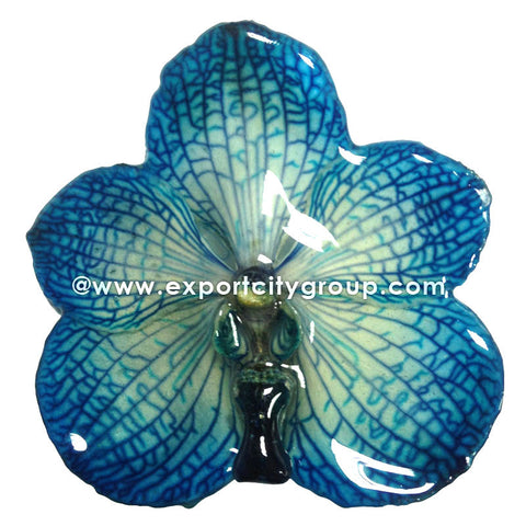 Vanda Orchid Jewelry Pendant (Navy Blue)