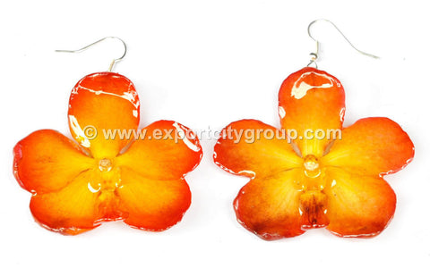 Vanda Orchid Jewelry Earring (Yellow)