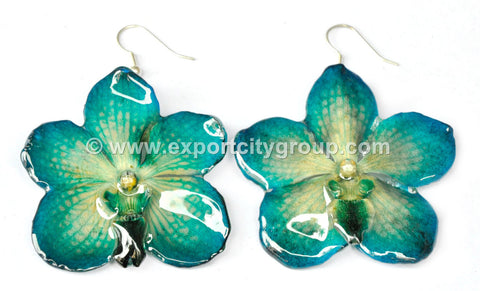 Vanda Orchid Jewelry Earring (Blue Turquoise)
